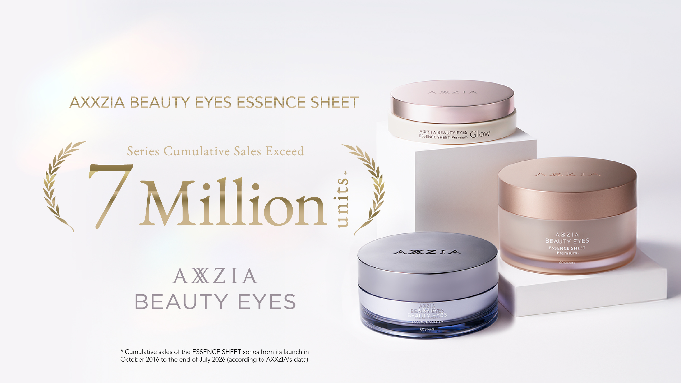 AXXZIA BEAUTY EYES ESSENCE SHEET Series Surpasses 7 Million Units Sold